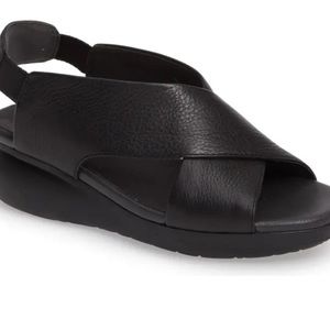 𝅺Camper balloon leather slingback wedge sandal 10